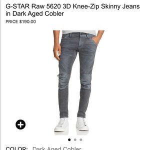 5620 3D Zip Knee Skinny Jeans